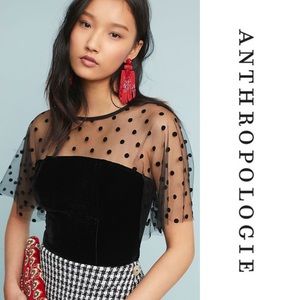 Anthropologie Eva Franco Velvet Party Top